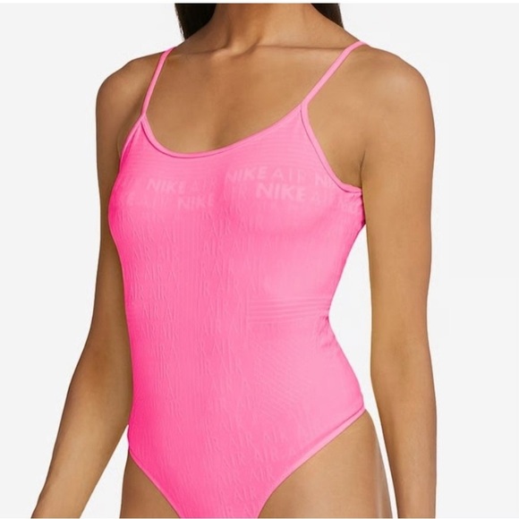 Nike Women's Pink Bodysuit Activewear Casual Stretch Yoga Pilates Gym Athleisure - Picture 1 of 10